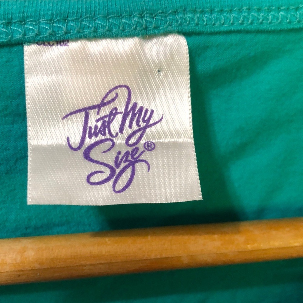 Just My Size Sleeveless Teal‎ Tank Top - Picture 2 of 3